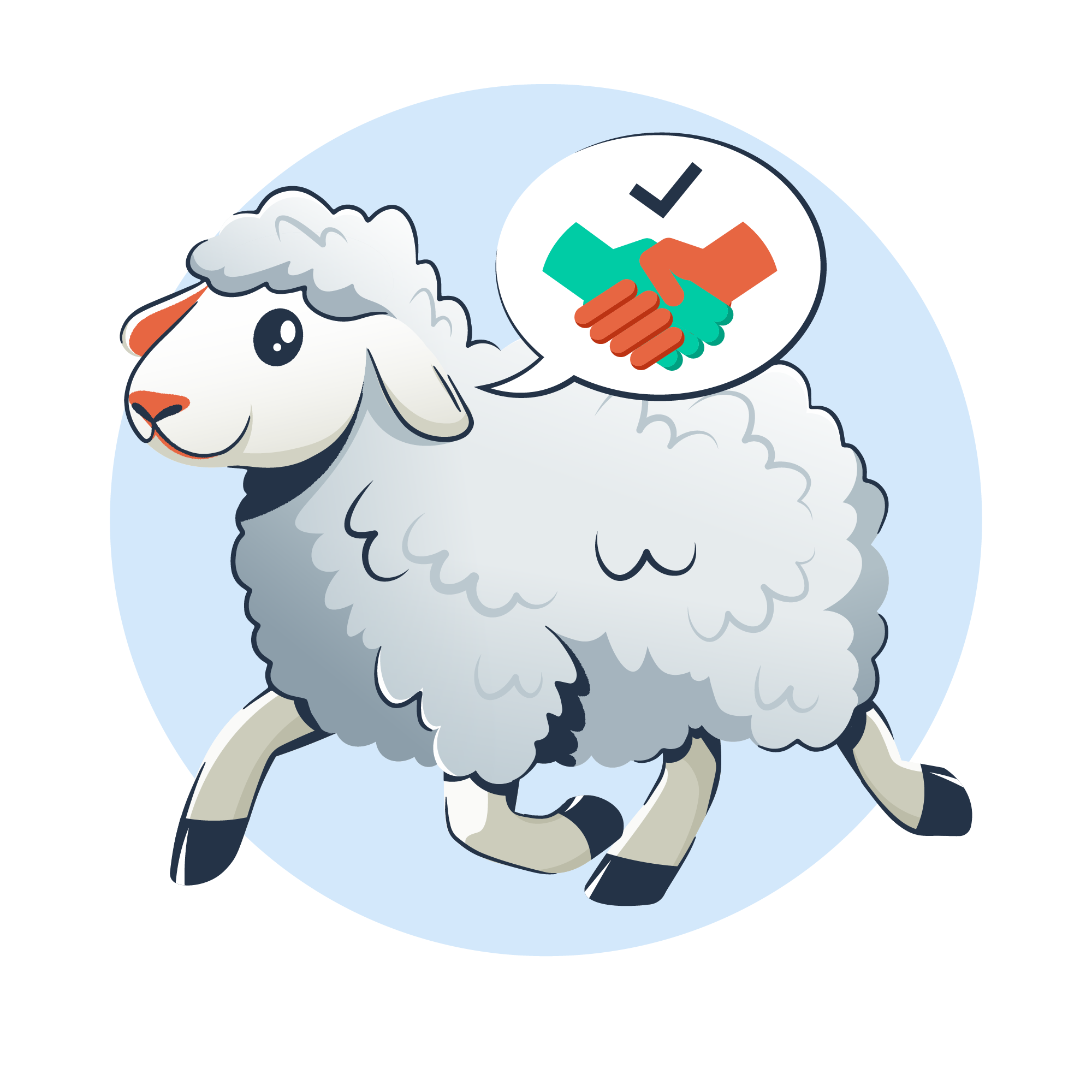 sheep with background_HubSpot CRM - on-boarding